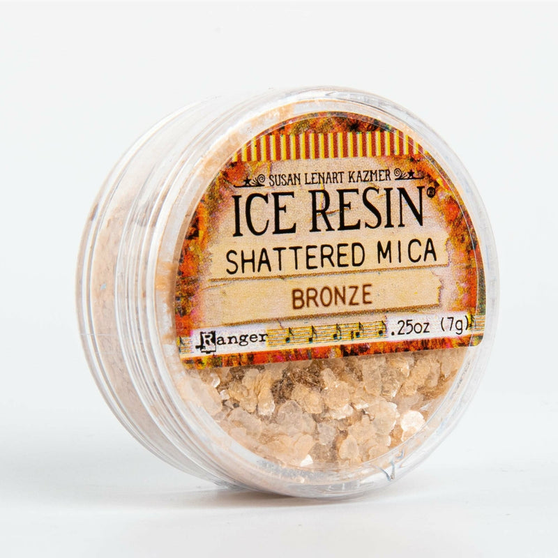 Tan Ice Resin-Art Mechanique Inclusions Shattered Mica - Bronze 7 grams Resin Mix Ins