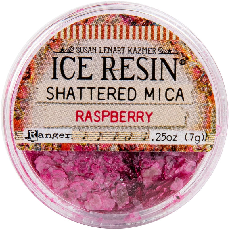 Gray Ice Resin-Art Mechanique Inclusions Shattered Mica - Raspberry 7 grams Resin Mix Ins