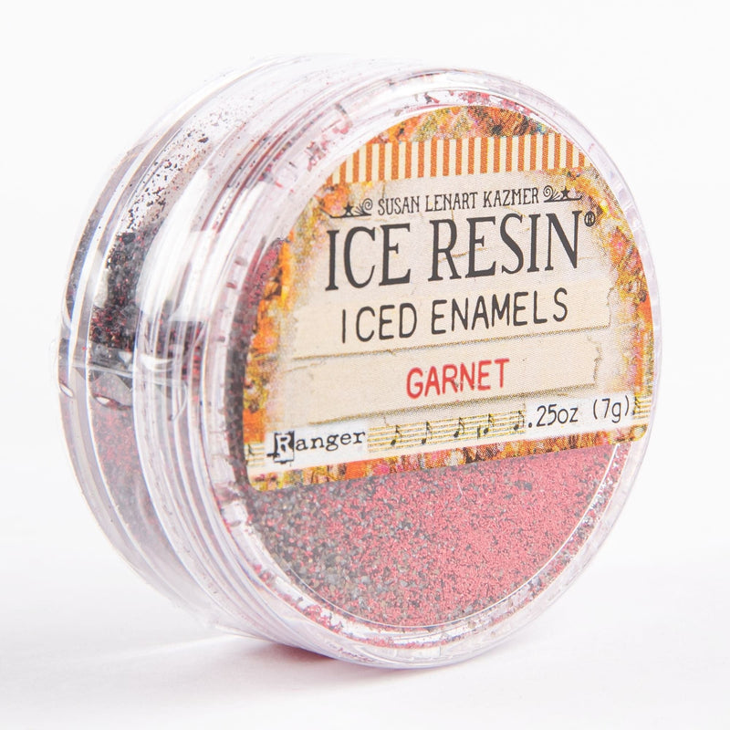 Rosy Brown Iced Enamels Relique Powder 15ml - Garnet Resin Dyes Pigments and Colours