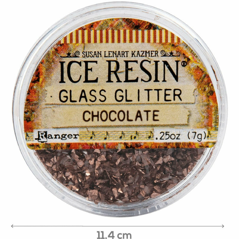 Tan Iced Enamels German Glass Glitter - Chocolate 7 grams Resin Mix Ins