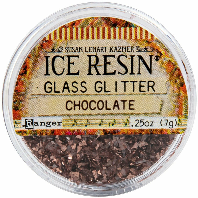 Tan Iced Enamels German Glass Glitter - Chocolate 7 grams Resin Mix Ins