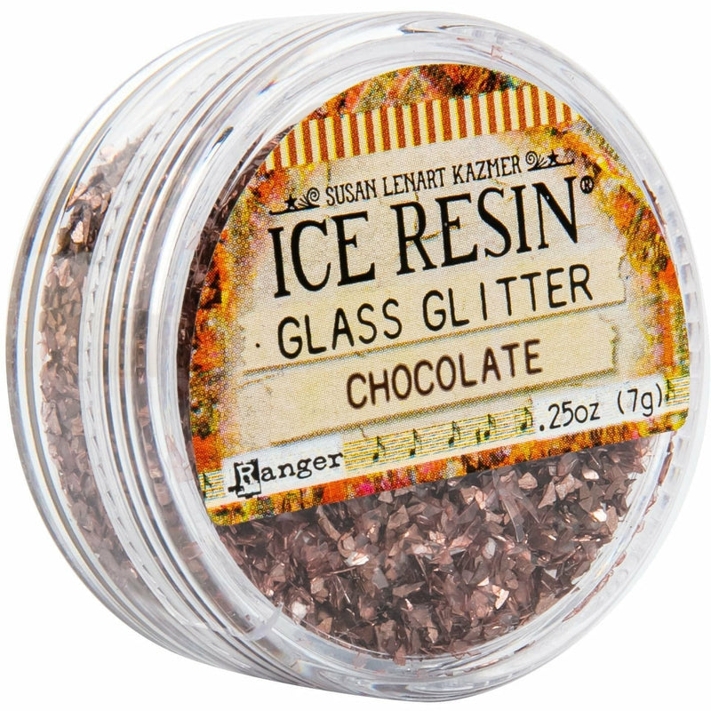 Tan Iced Enamels German Glass Glitter - Chocolate 7 grams Resin Mix Ins