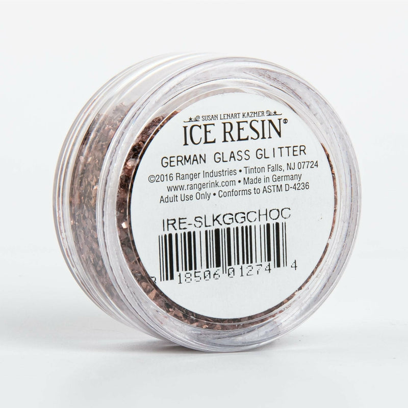 Gray Iced Enamels German Glass Glitter - Chocolate 7 grams Resin Mix Ins