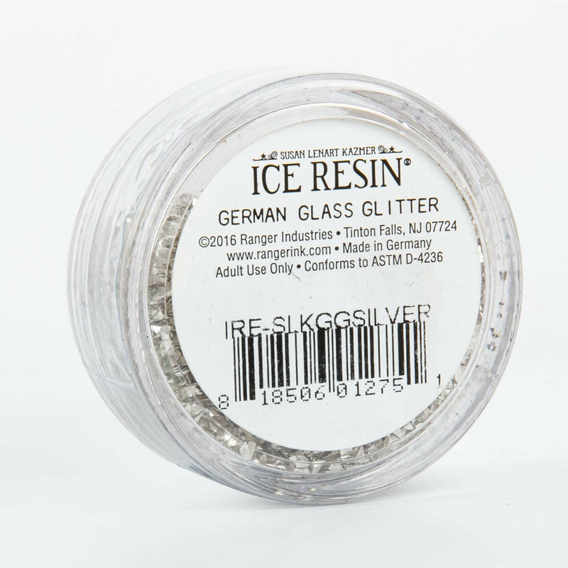 Gray Ice Enamels German Glass Glitter - 7 grams Silver Resin Mix Ins