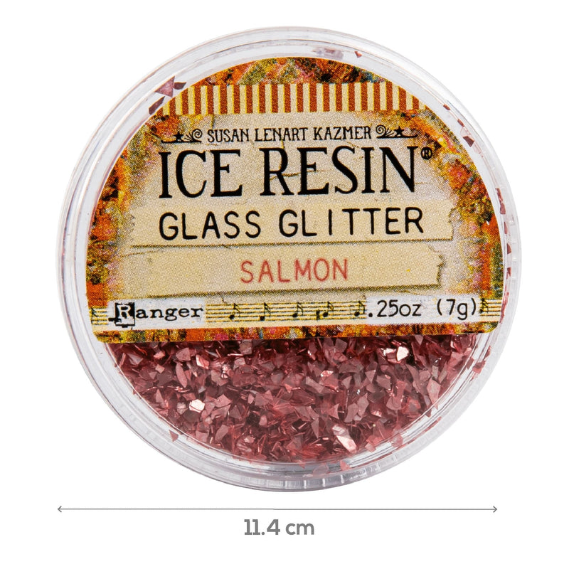 Tan Iced Enamels German Glass Glitter - Salmon 7 grams Resin Mix Ins
