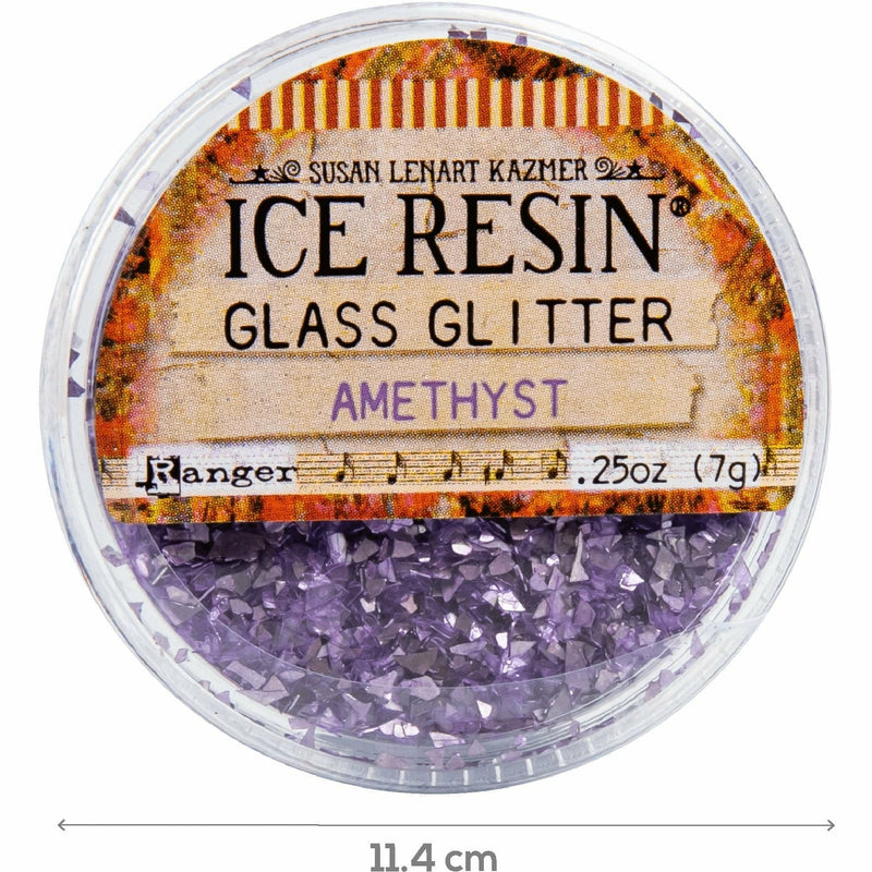 Tan Ice Enamels German Glass Glitter - 7 grams Amethyst Resin Mix Ins