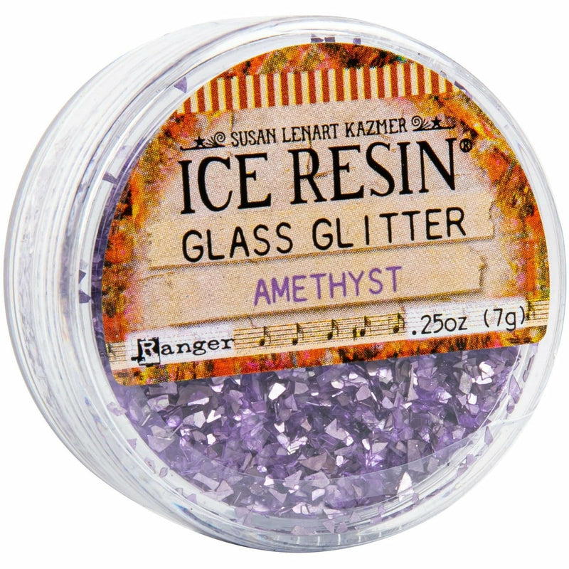 Tan Ice Enamels German Glass Glitter - 7 grams Amethyst Resin Mix Ins