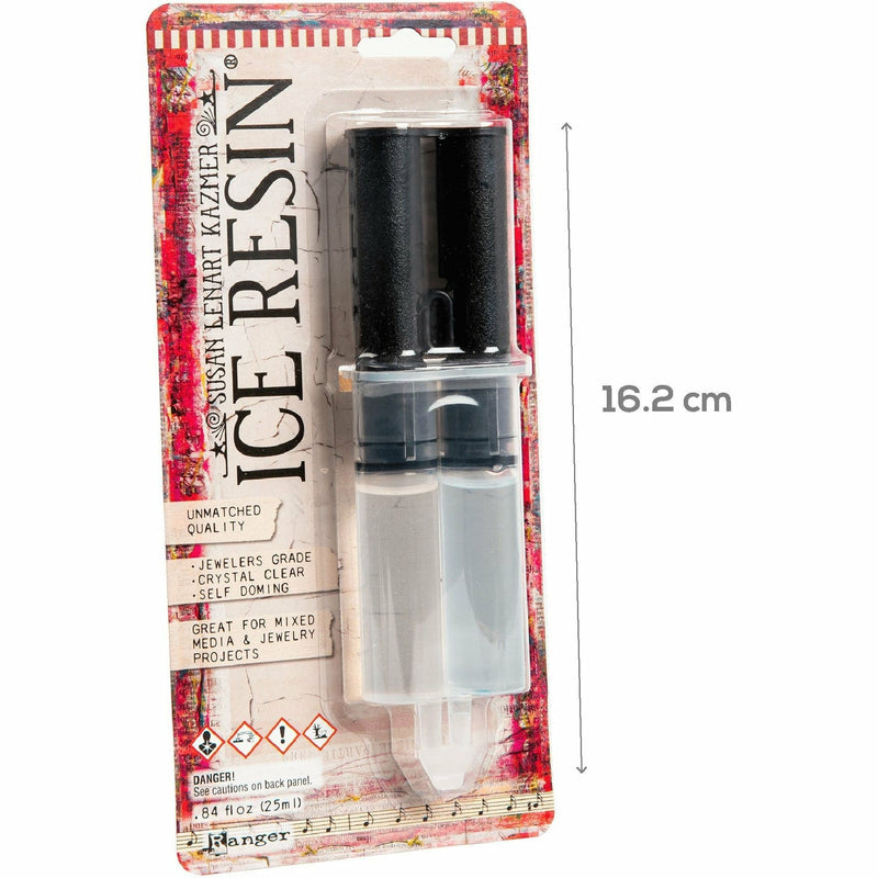 Gray Ice Resin 25ml Plunger Syringe with Locking Cap Resin Jewelry Making