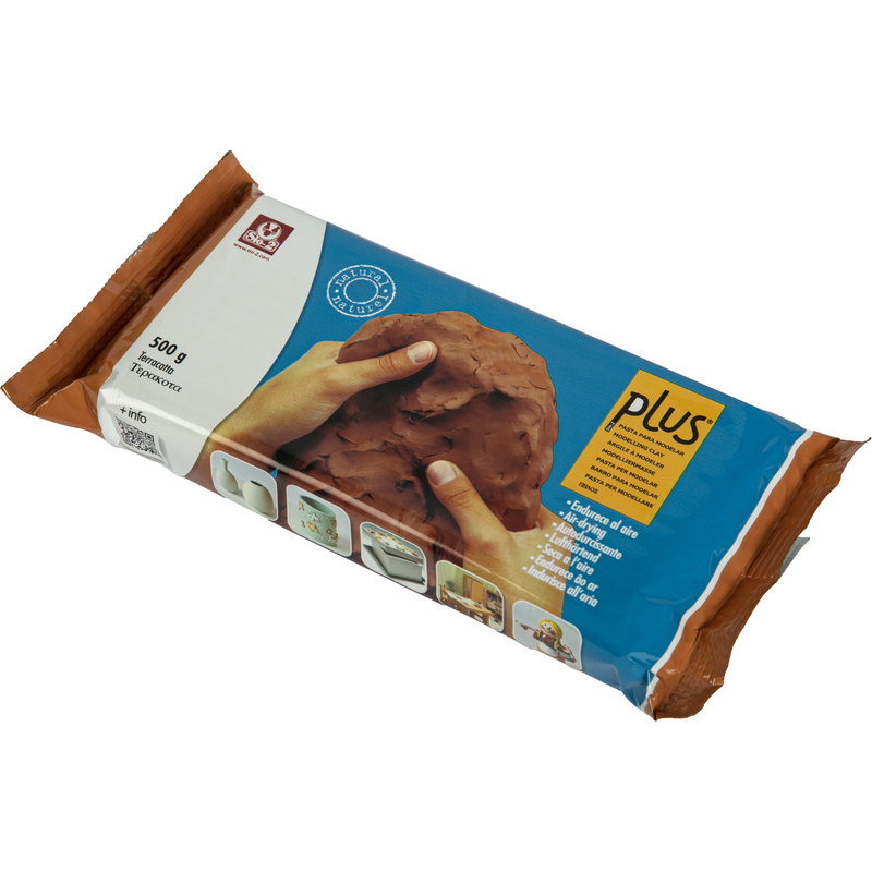 Plus Natural Self Hardening Clay (Air Dry) Terracotta 500g
