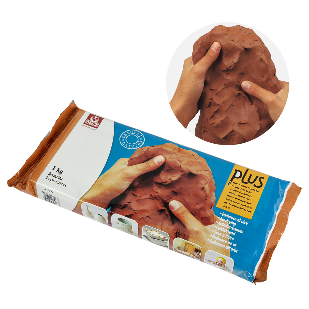 Plus Natural Self Hardening (Air Dry) Clay - Terracotta 1kg