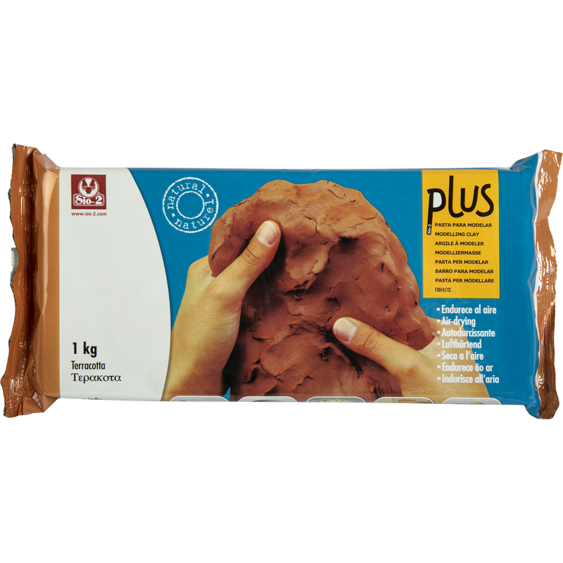 Sienna Plus Natural Self Hardening (Air Dry) Clay - Terracotta 1kg Modelling and Casting Supplies