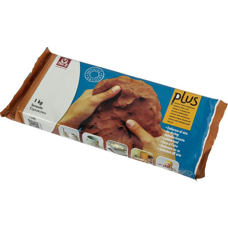 Sienna Plus Natural Self Hardening (Air Dry) Clay - Terracotta 1kg Modelling and Casting Supplies