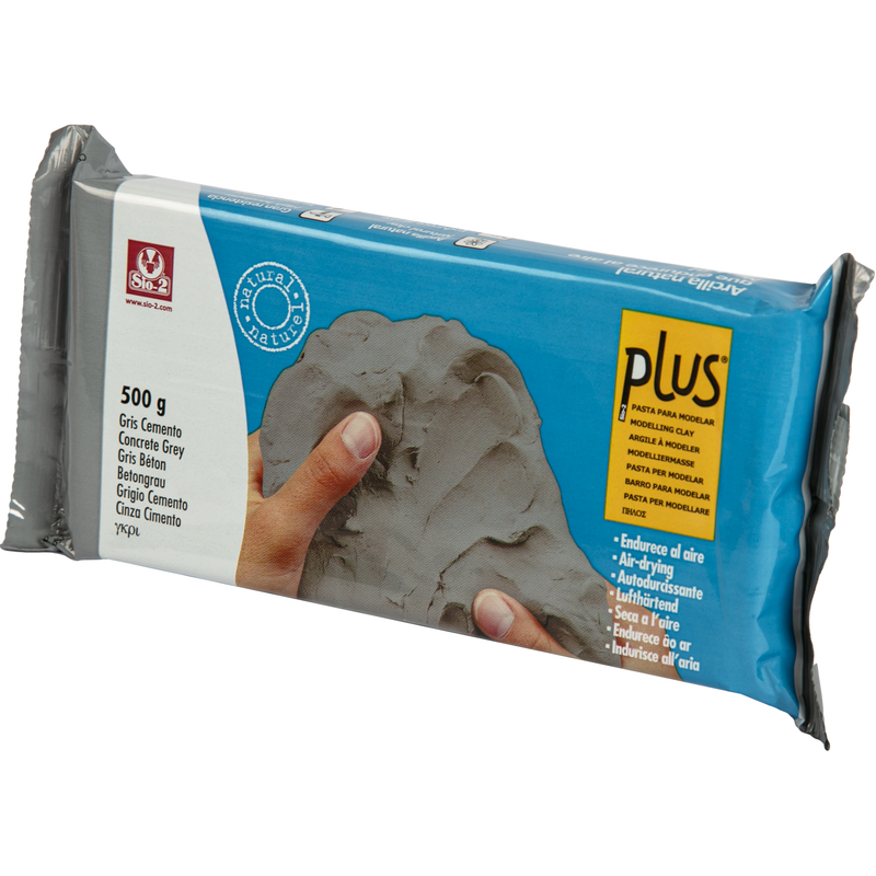 Slate Gray Plus Natural Self Hardening Clay (Air Dry) Concrete Grey 500g Modelling and Casting Supplies
