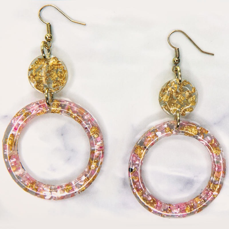 Misty Rose Jewelry Made by Me Resin Craft  Mini Kit Hoop Earrings Resin Jewelry Making