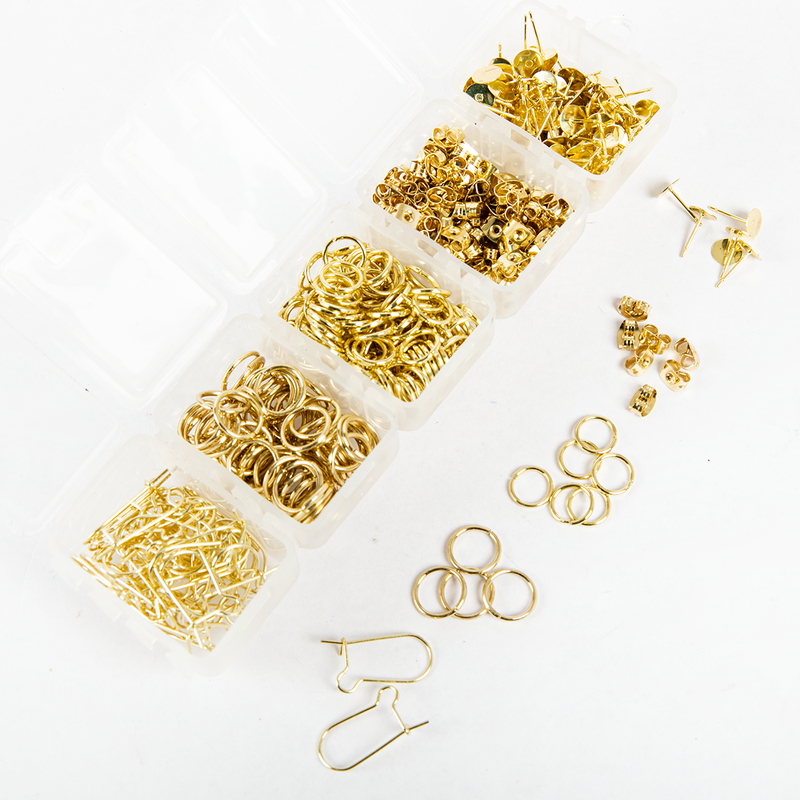 White Smoke Jewelry Made by Me - Gold Essential Earring Finding Set Resin Jewelry Making