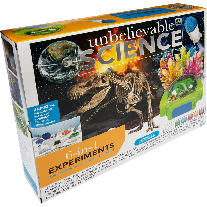 Gray Unbelievable Science 6 in 1 Science Experiments Kids Activities