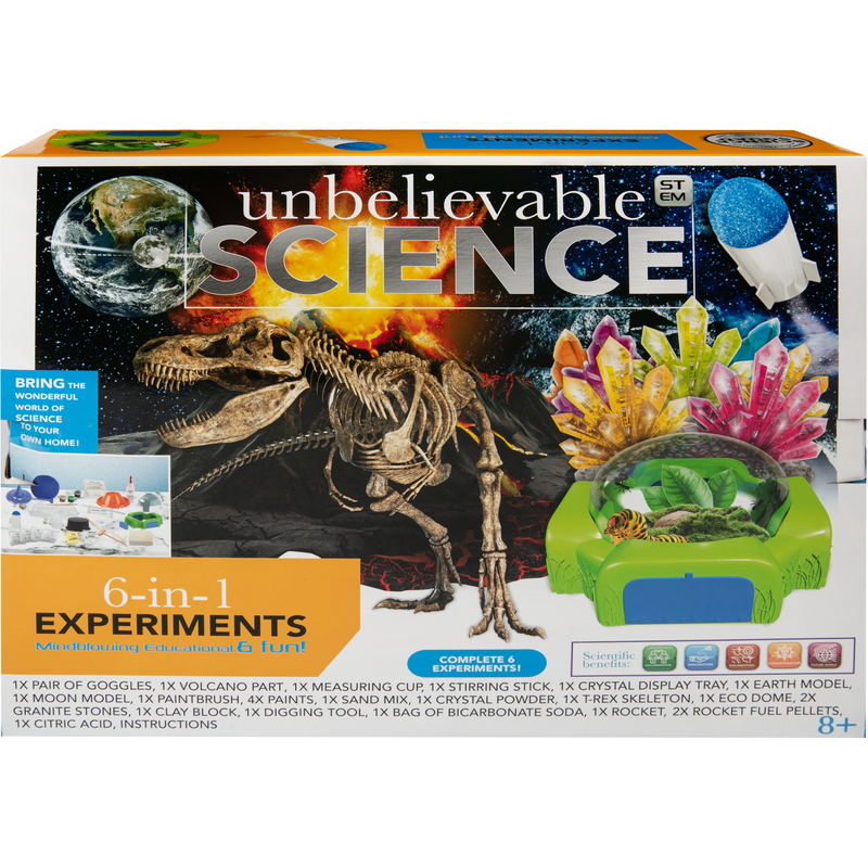 Dark Slate Gray Unbelievable Science 6 in 1 Science Experiments Kids Activities