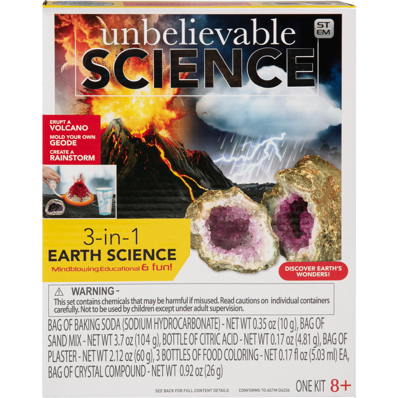 Dark Slate Gray Unbelievable Science 3 in 1 Earth Science Kit Kids Activities