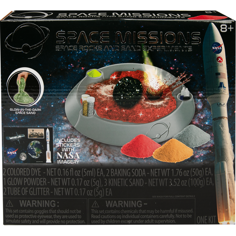 Black NASA Space Missions Space Rocks and Sand Experiments Kit Kids Activities