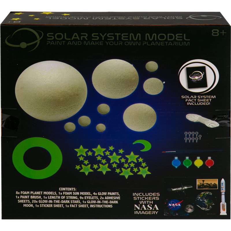 Black NASA Paint and Make Your Own Solar System Model Kids Activities