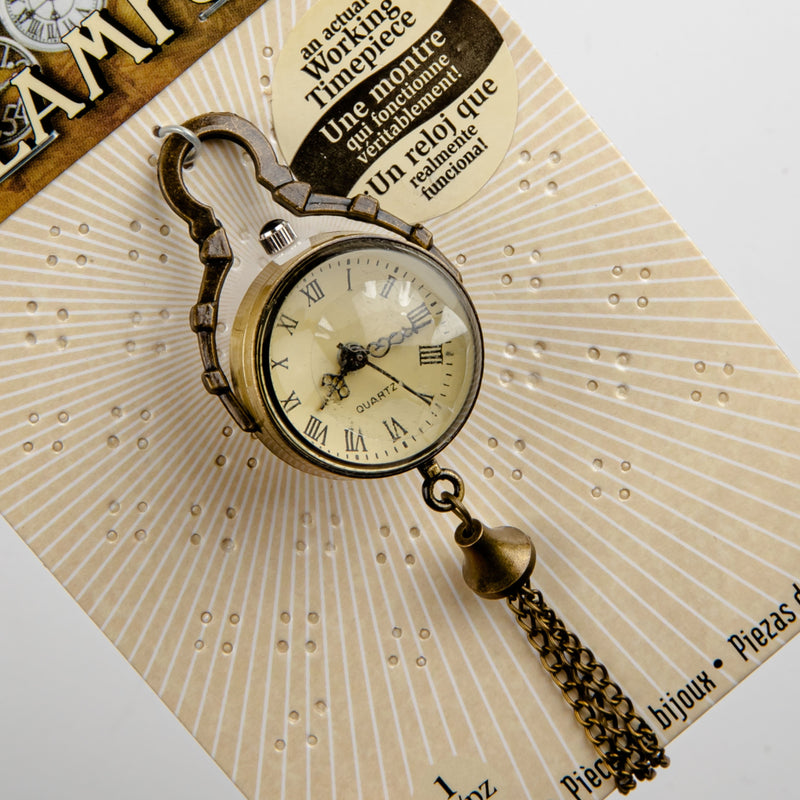 Tan STEAMPUNK Globe Watch Charm 1pc Beading