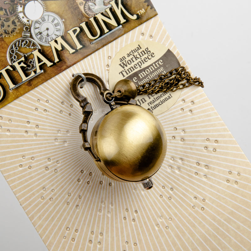 Dark Khaki STEAMPUNK Globe Watch Charm 1pc Beading