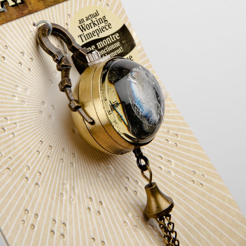 Dark Khaki STEAMPUNK Globe Watch Charm 1pc Beading