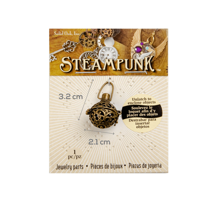 Bisque STEAMPUNK Tea Ball Gold 1pc Beading