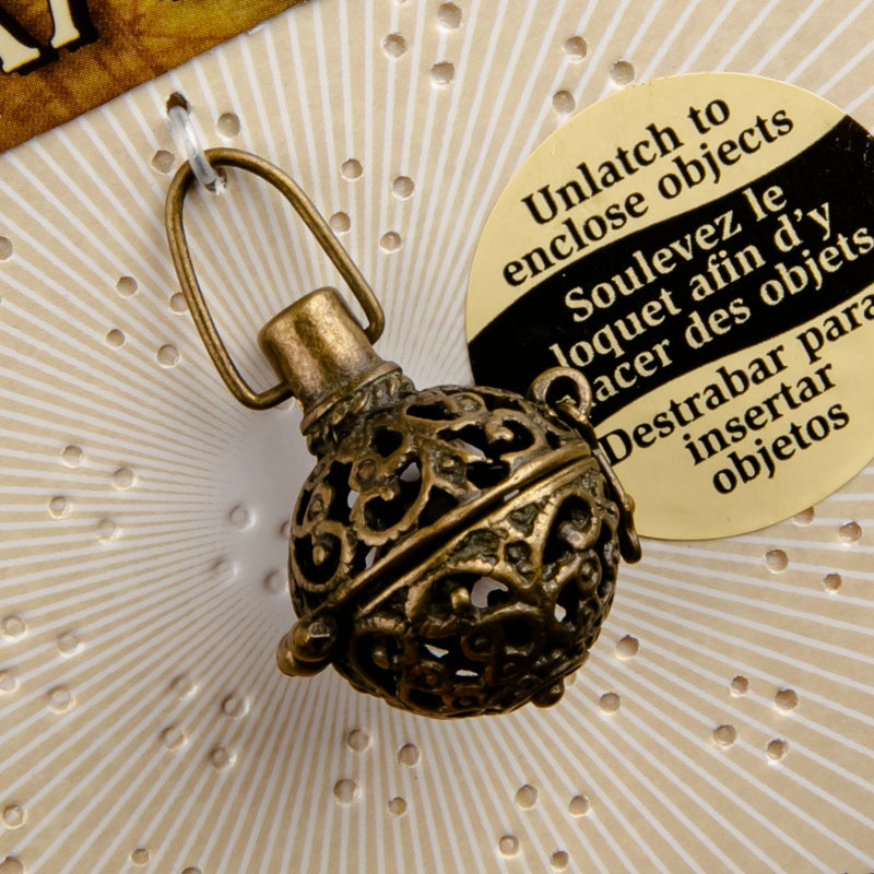 Dark Olive Green STEAMPUNK Tea Ball Gold 1pc Beading