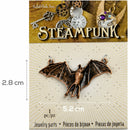 Light Gray STEAMPUNK Bat Pendant 1pc Beading