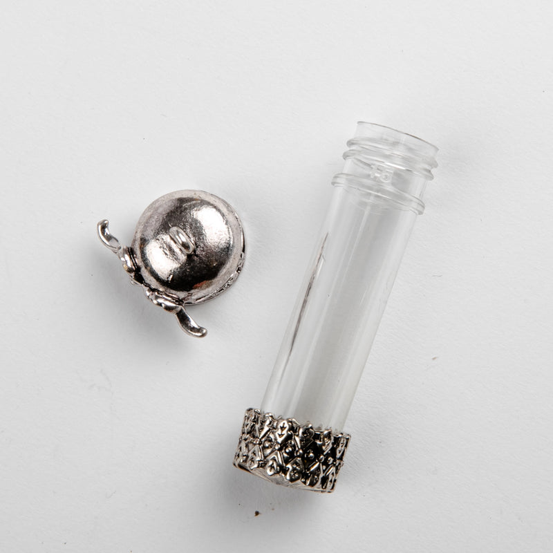 Gray STEAMPUNK Vial with Wings 1pc Beading