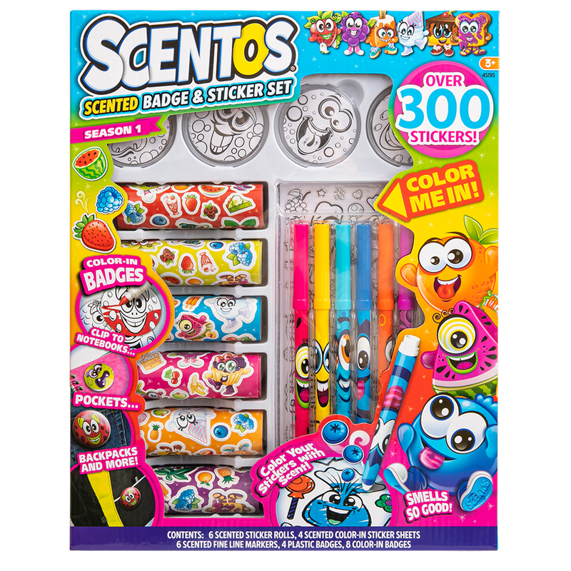Dark Slate Blue Scentos Scented Sticker & Badge Set Kids Craft Kits