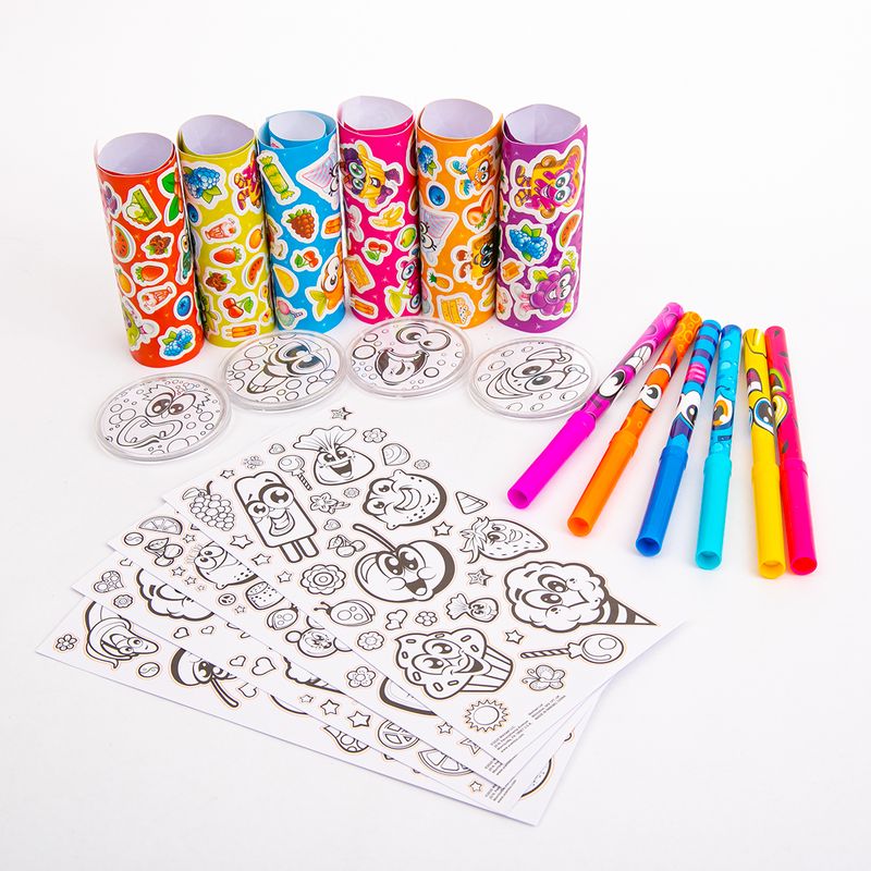 White Smoke Scentos Scented Sticker & Badge Set Kids Craft Kits