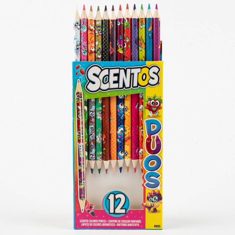 White Smoke Scentos Scented Duos Double Ended Coloured Pencils 12pk