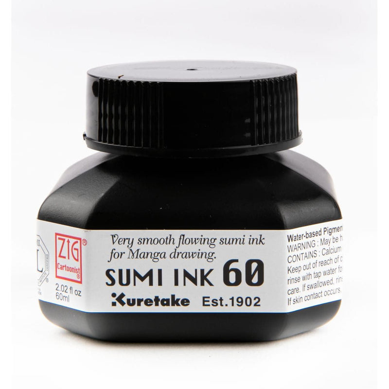 Black ZIG Sumi Pen Ink 60ml-Black Calligraphy