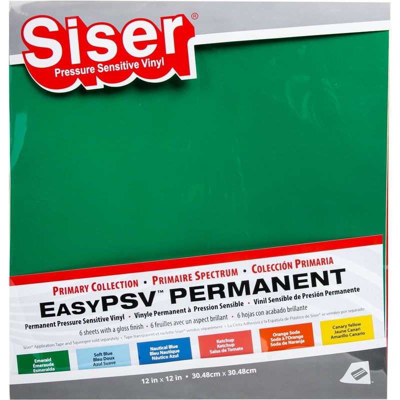 Sea Green Siser EasyPSV Permanent Vinyl 30x30cm 6 pieces Primary Vinyl