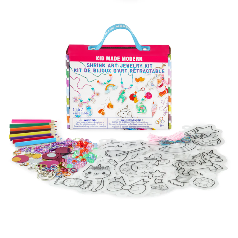 Light Gray Kid Made Modern - Shrink Art Jewelry Kit Kids Craft Kits