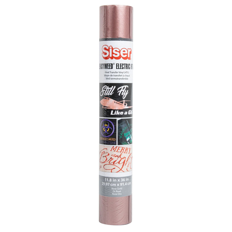 Dark Slate Gray Siser EasyWeed Electric Heat Transfer Vinyl 30x91cm Roll - Rose Gold Vinyl