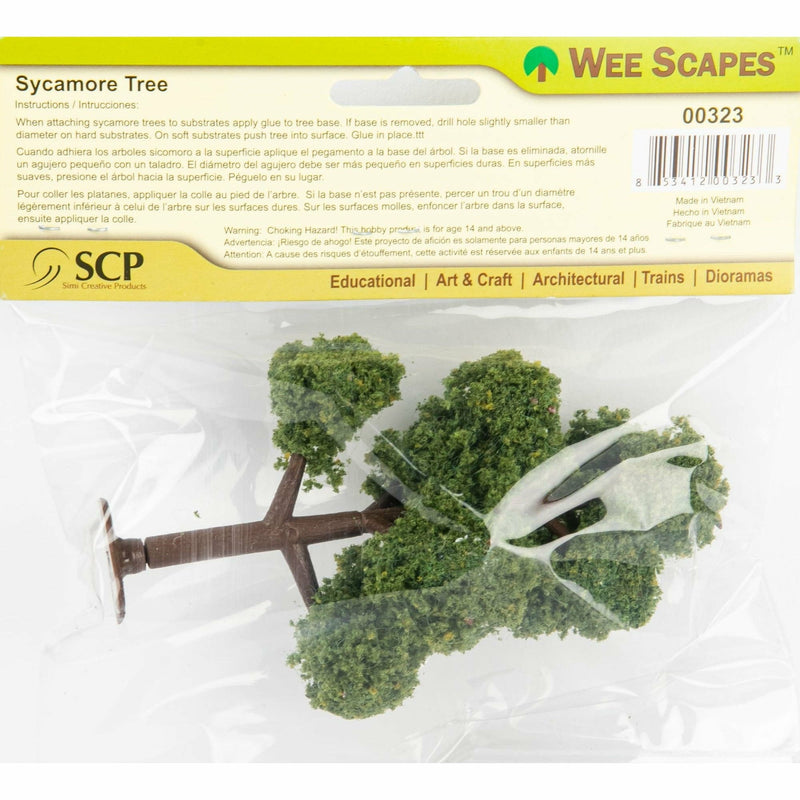 Dark Olive Green Wee Scapes Sycamore Tree 13cm Architectural Model Supplies