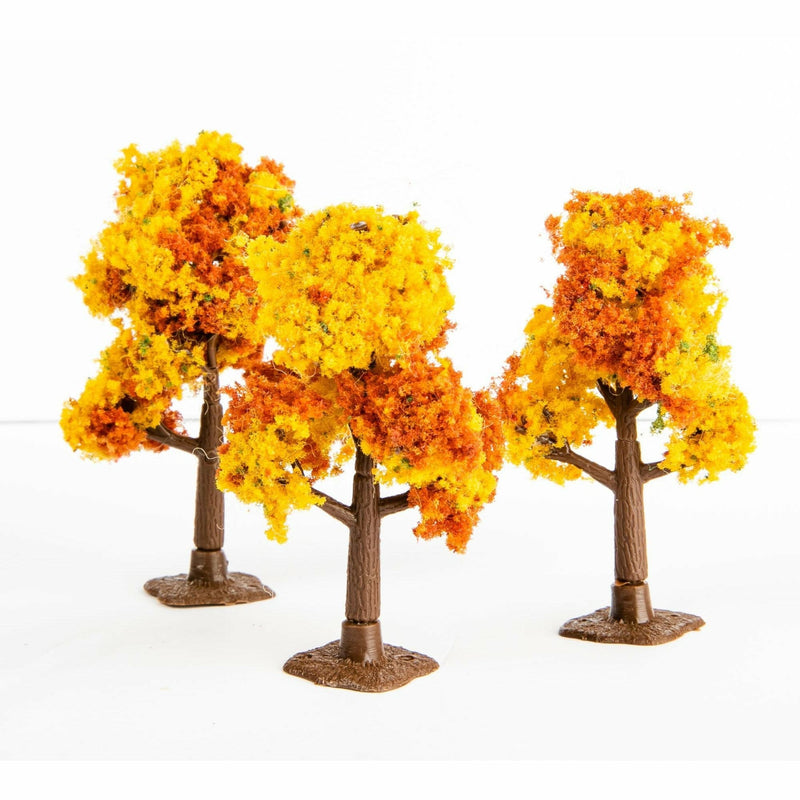 Dark Orange Wee Scapes Autumn Tree 57-63mm (3 Pack) Architectural Model Supplies