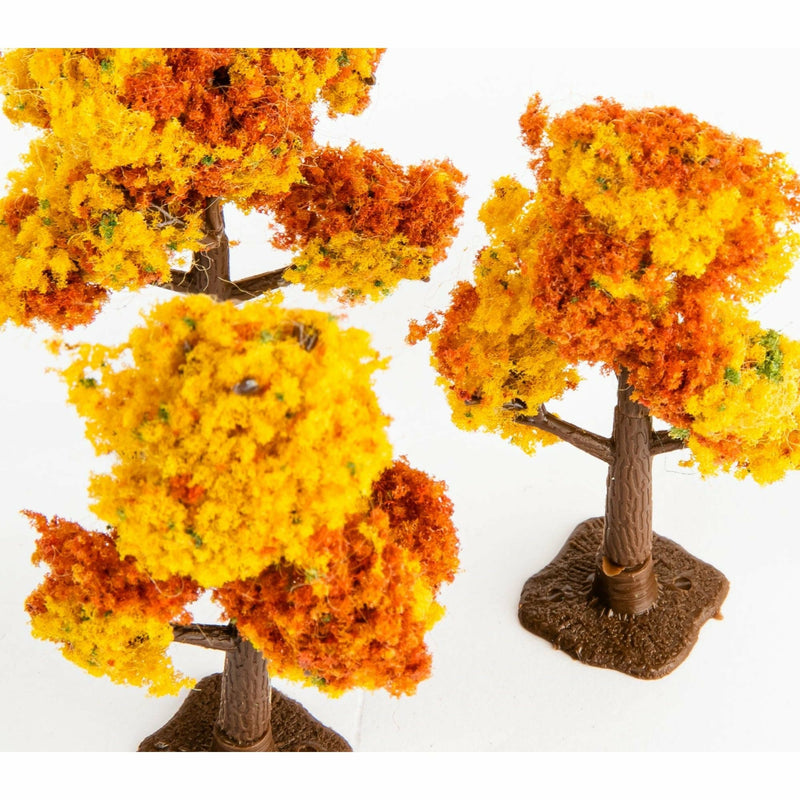 Orange Wee Scapes Autumn Tree 57-63mm (3 Pack) Architectural Model Supplies