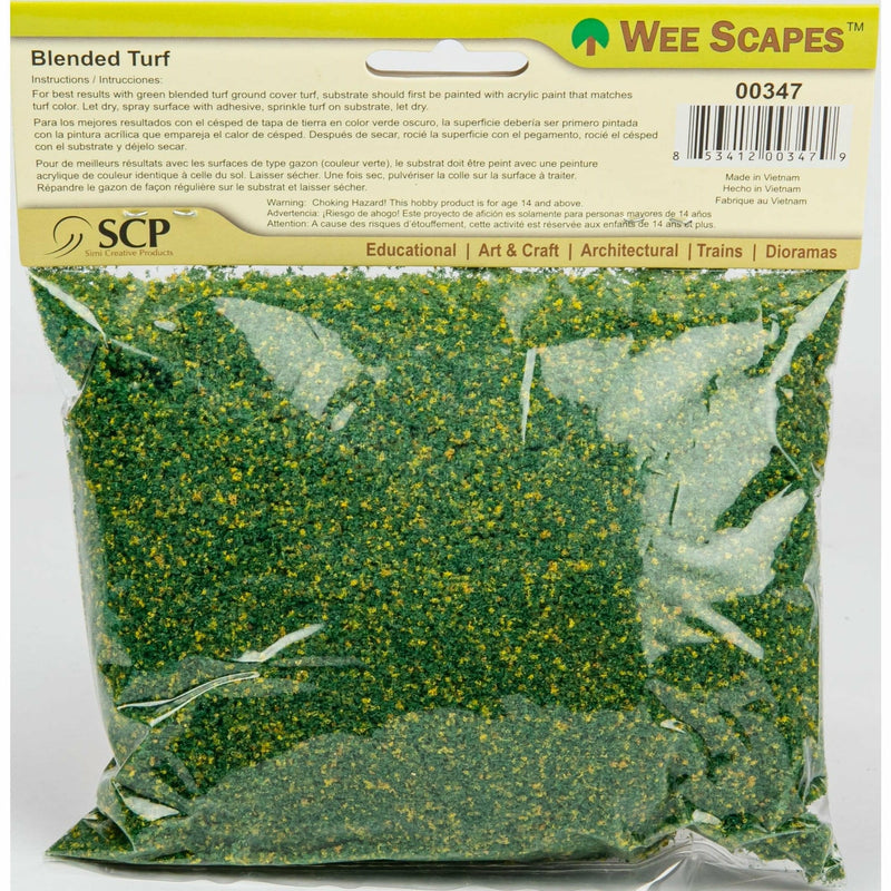Dark Olive Green Wee Scapes Turf-Blended Turf, Grass, Medium (Bag of 327cm3) Architectural Model Supplies