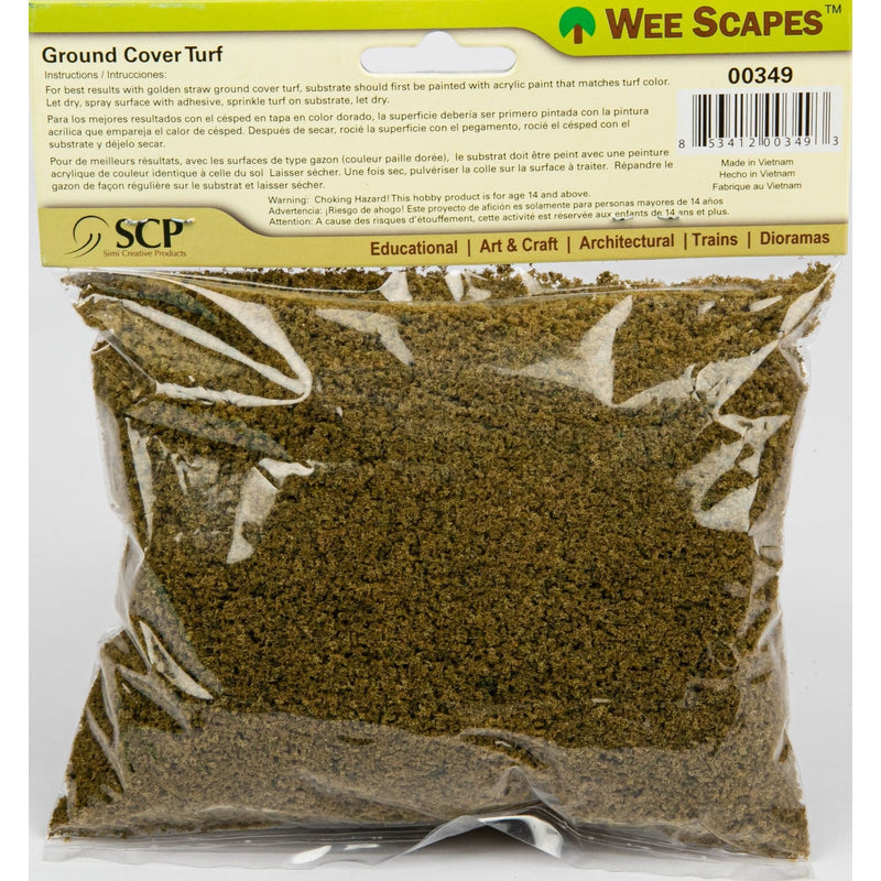 Dark Olive Green Wee Scapes Golden Straw, Coarse Turf-Bag of 327cm3 Architectural Model Supplies