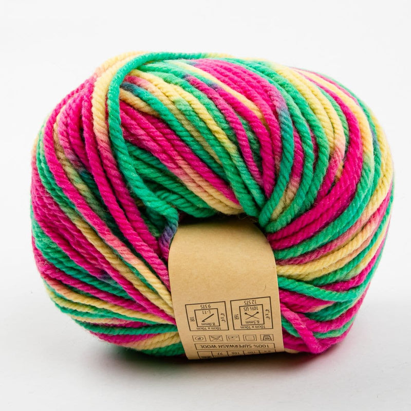 Dark Slate Gray Eden Colours 100G Grams 100% Superwash Wool col: 44041 Pink Green Multi Knitting and Crochet Yarn