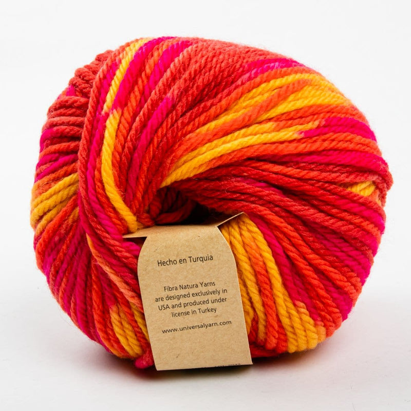 Firebrick Eden Colours 100G Grams 100% Superwash Wool col: 44047 Pink Orange Multi Knitting and Crochet Yarn
