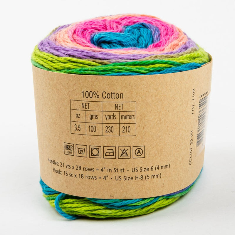 Wheat 100% Cotton Royal Color Waves 100 Grams Yarn  col: 22-09 Knitting and Crochet Yarn