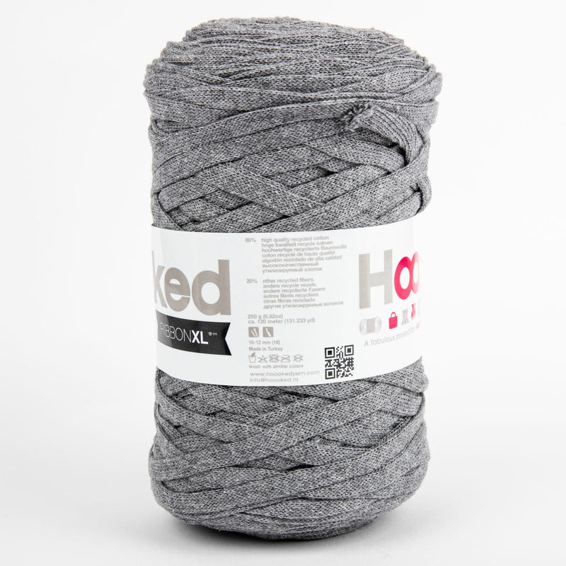 Slate Gray Hoooked RibbonXL Yarn Stone Grey 250 Grams 120 Metres Knitting and Crochet Yarn