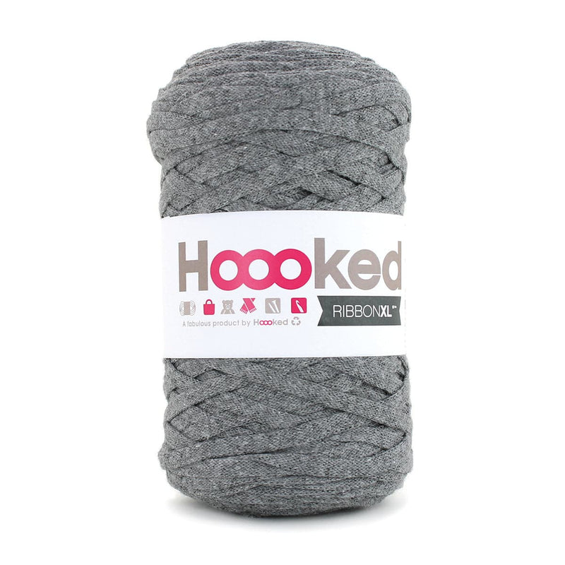 Violet Red Hoooked RibbonXL Yarn Stone Grey 250 Grams 120 Metres Knitting and Crochet Yarn