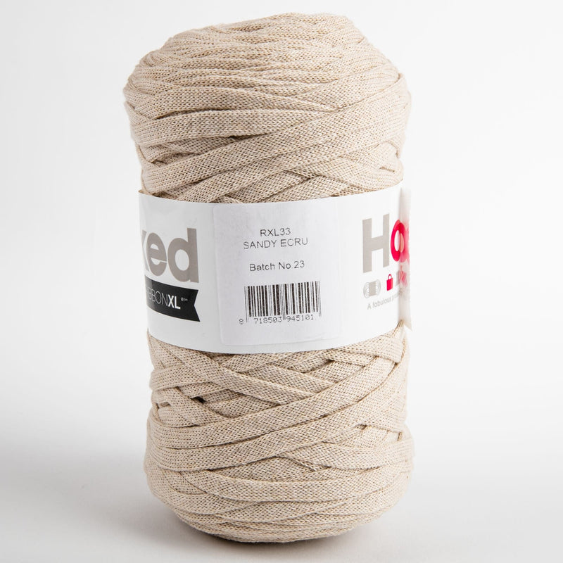 Rosy Brown Hoooked RibbonXL Yarn Sandy Ecru 250 Grams 120 Metres Knitting and Crochet Yarn