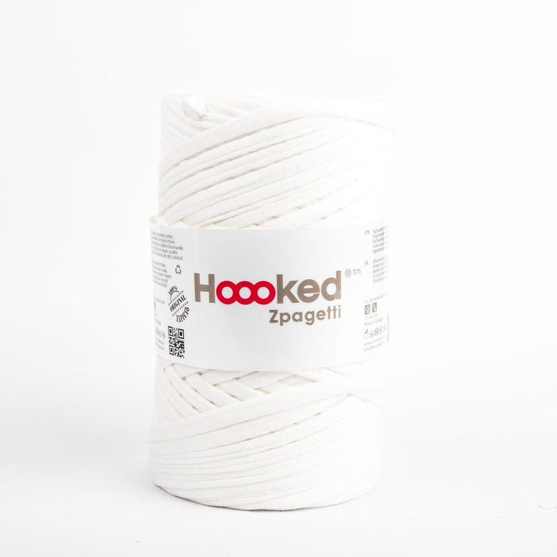 Brown Hoooked Zpagetti T-Shirt Yarn Off White Shades 60 Metres Knitting and Crochet Yarn